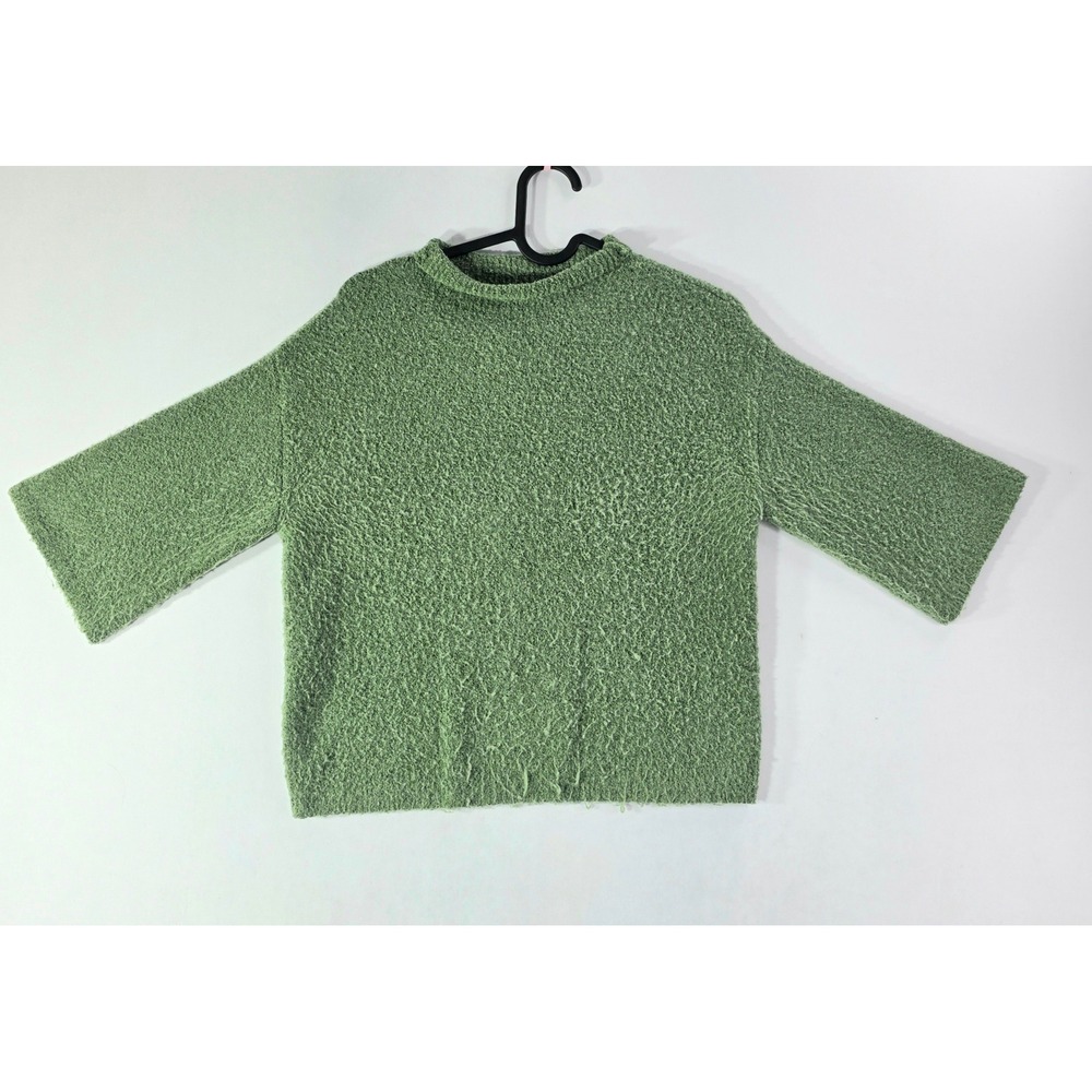 Abercrombie & Fitch Green Boucle Knit Mock Neck Sweater XXS